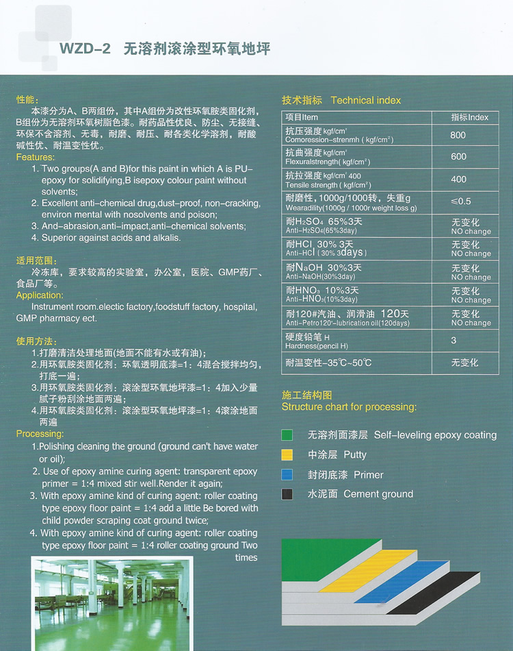 無溶劑滾涂型環(huán)氧地坪漆